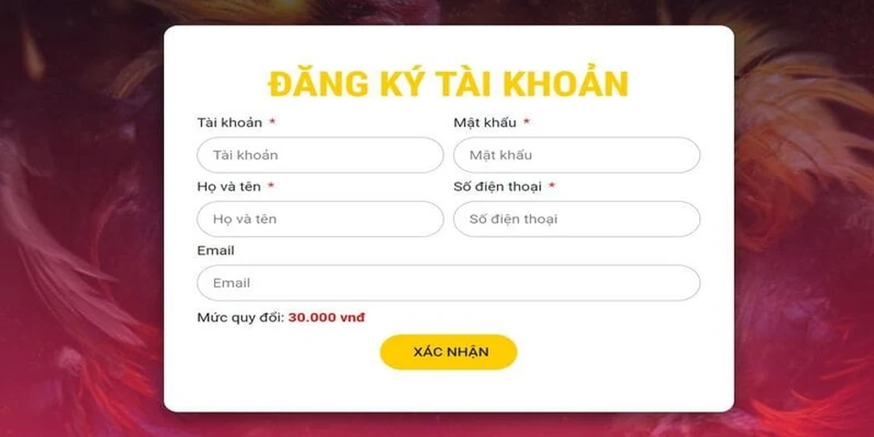 Cung cấp dữ liệu khi thao tác đăng ký SV388