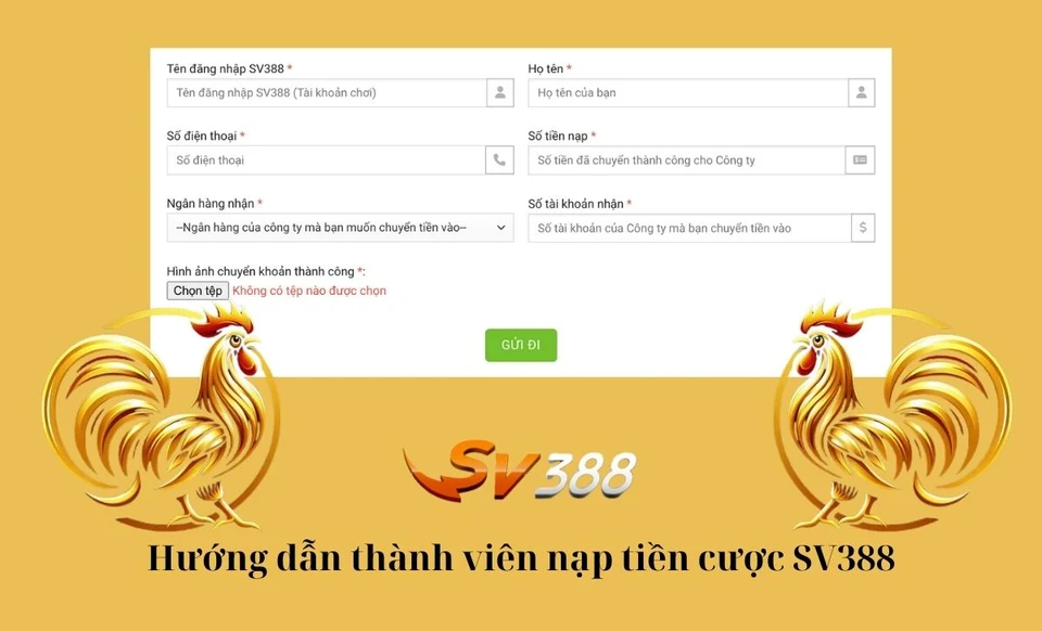 Giao diện nạp tiền SV388 qua mã QR giúp tiết kiệm thời gian